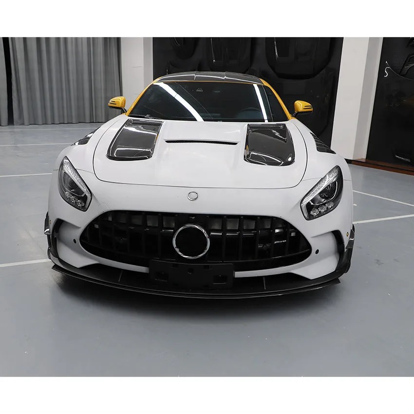 Upgrade Black Series Style Dry Half Carbon Fiber Car Bumper Front Bumper With Lip for  GT GTS Car Parts